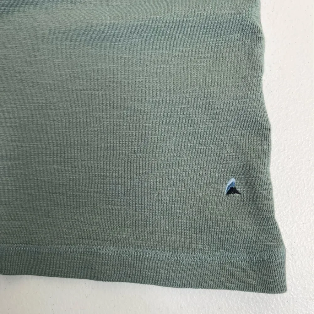 Tailor Vintage Round Neck Long Sleeve Performance Airotec Green Shirt Men Large